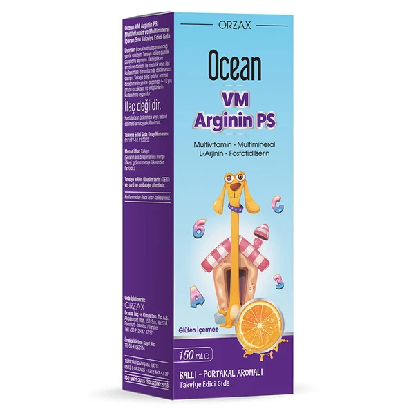 Orzax Ocean VM Arginin PS Takviye Edici Gıda 150 ml ürün görseli