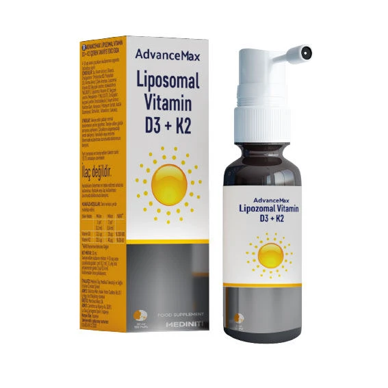 Mediniti AdvanceMax Lipozomal D3+K2 Sprey 30 ml ürün görseli