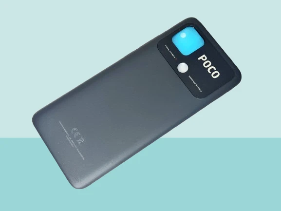 Tkgz - Xiaomi POCO C40 FULL KASA Arka Kapak Batarya Kapağı - SİYAH ürün görseli 1