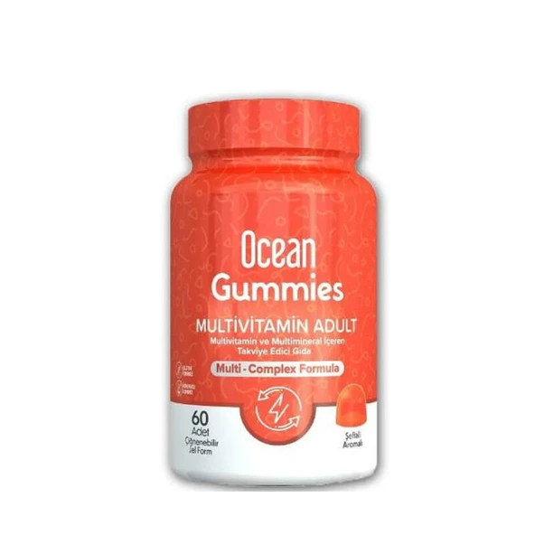 Orzax Ocean Gummies Multivimatimin Adult Takviye Edici Gıda 60 Adet Çiğnenebilir Jel Form ürün görseli