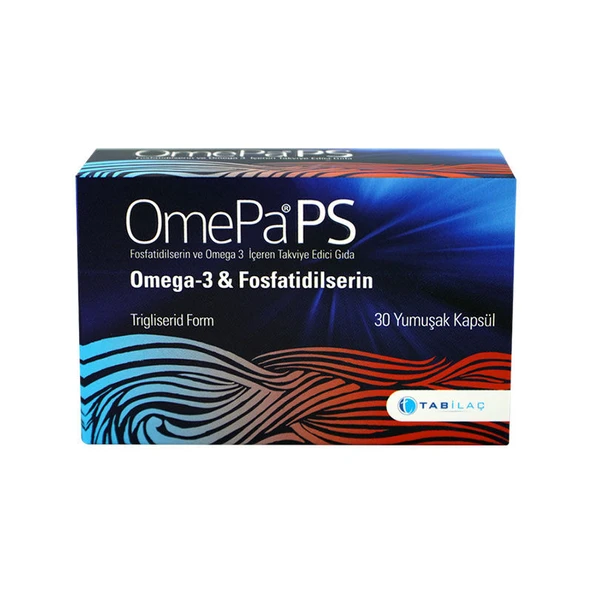 OmePa PS Fosfatidilserin ve Omega 3 İçeren Takviye Edici Gıda 30 Yumuşak Kapsül ürün görseli