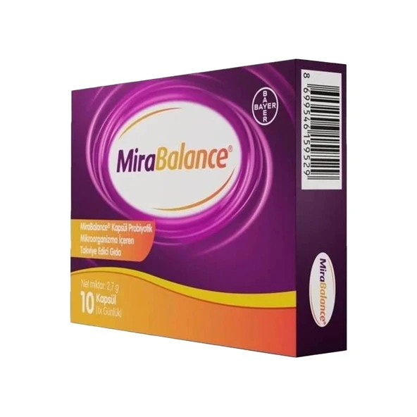 Bayer Mirabalance Probiyotik İçeren Takviye Edici Gıda 10 Kapsül ürün görseli