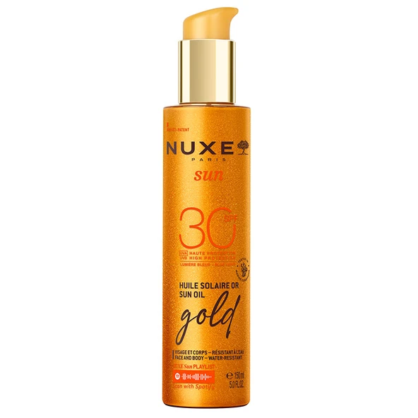 Nuxe Sun - Altın Işıltılı Bronzlaştırıcı Güneş Koruyucu Yağ SPF30 150 ml ürün görseli