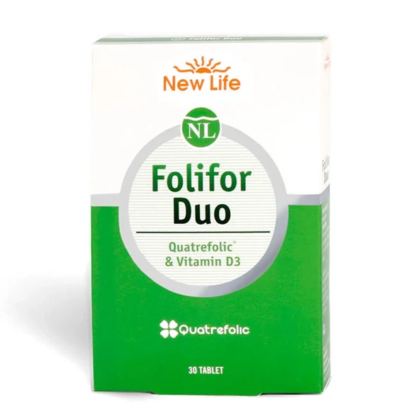 New Life Folifor Duo Vitamin D3 & Quatrefolic - 30 Tablet ürün görseli
