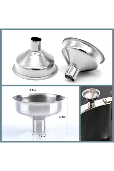 Mini Paslanmaz Çelik Huni İçecek Matarası Doldurma Aparatı - 1