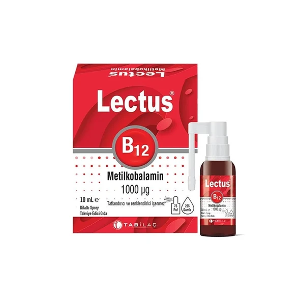 Lectus B12 Dilaltı Sprey 1000mg 10 ml ürün görseli