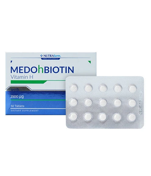 Dermoskin Medohbiotin Biotin 2,5mg 60 Tablet ürün görseli