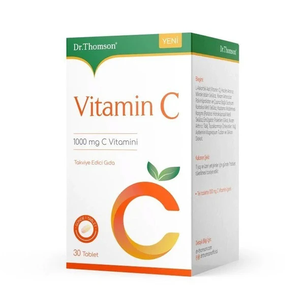 Dr.Thomson Vitamin C İçeren Takviye Edici Gıda 1000 mg 30 Tablet ürün görseli