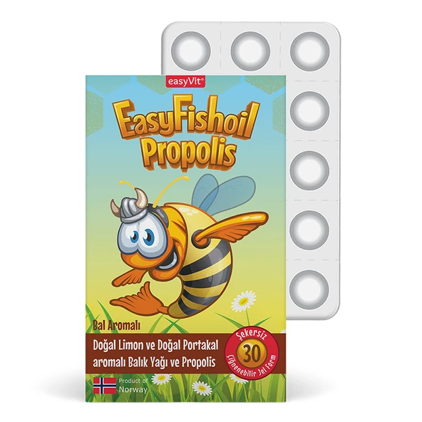 Easy Fish Oil Propolis 30 Çiğnenebilir Jel - Bal Aromalı ürün görseli
