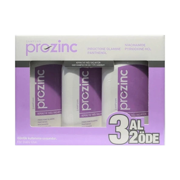 Prozinc 3al 2öde 3x300ml (Kepekli ve yağlı Saçlar) Şampuan 3x300 ml ürün görseli