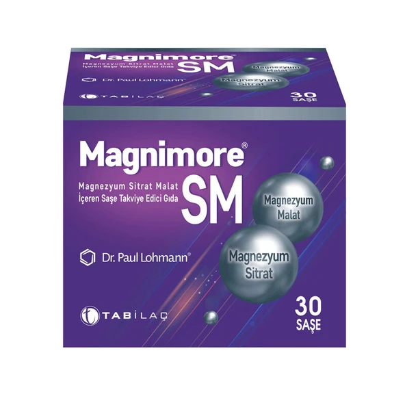 Magnimore SM Magnezyum Sitrat Malat Takviye Edici Gıda 30 Saşe ürün görseli