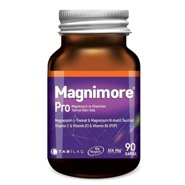 Magnimore Pro Magnezyum ve Vitaminler Takviye Edici Gıda 90 Kapsül ürün görseli