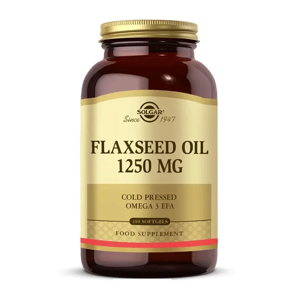 Solgar Flaxseed Oil 1250 mg 100 Kapsül ürün görseli