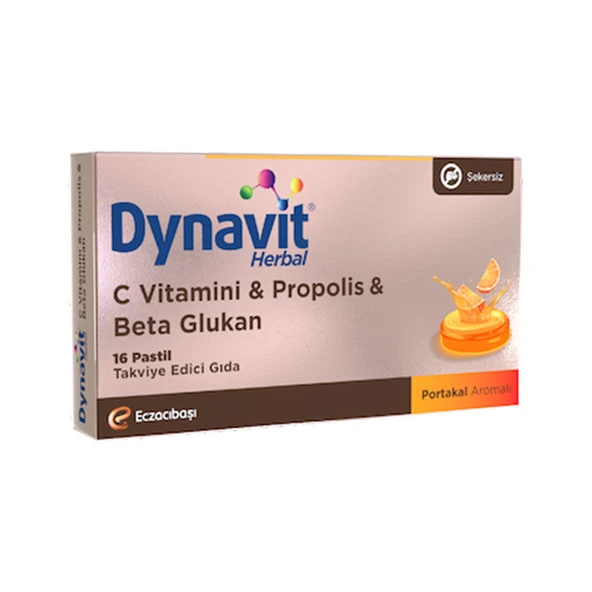 Eczacıbaşı Dynavit Herbal C Vitamini - Propolis ve Beta Glukan İçerikli Pastil 16 Adet ürün görseli