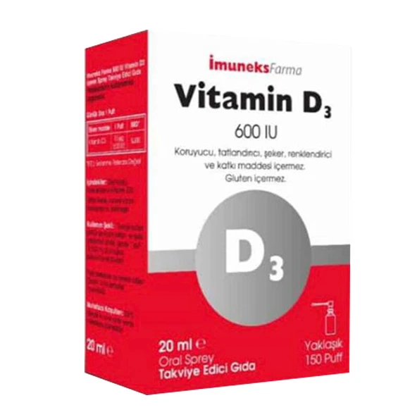 Imuneks Vitamin D3 600 IU 20 ml ürün görseli