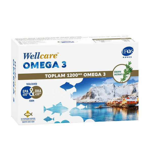 Wellcare Omega 3 Balık Yağı 30 Kapsül ürün görseli