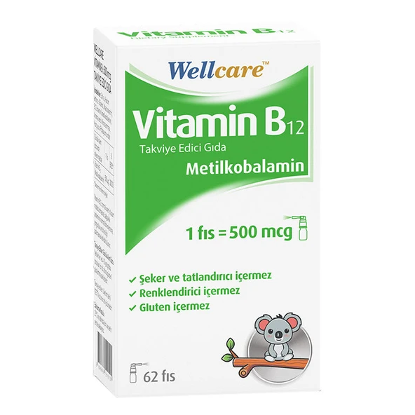 Wellcare Vitamin B12 500mcg 5 ml - 62 Puff ürün görseli