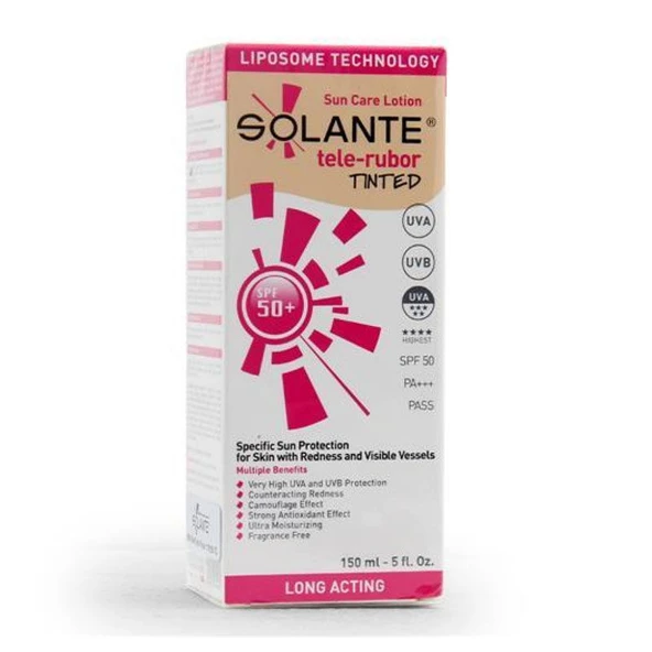 Solante Telerubor Tinted SPF 50+ Losyon 150 ml ürün görseli