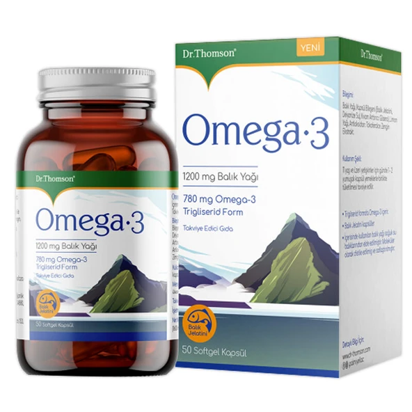 Dr. Thomson Omega-3 İçeren Kapsül Takviye Edici Gıda 50 Softgel Kapsül ürün görseli