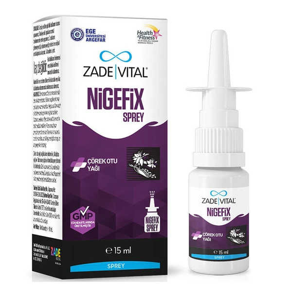 Zade Vital Nigefix Çörek Otu Yağı İçeren Sprey Takviye Edici Gıda 15 ml ürün görseli