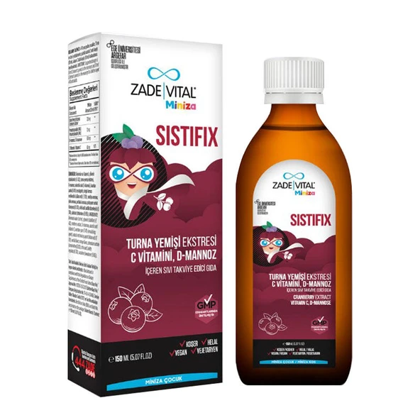 Zade Vital Miniza Sistifix Sıvı Takviye Edici Gıda 150 ml ürün görseli