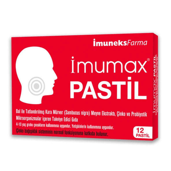 Imuneks Imumax Pastil 12 Adet ürün görseli