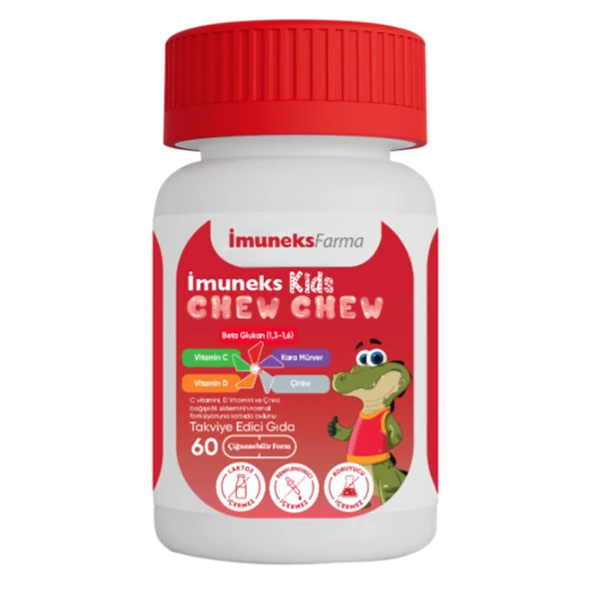 Imuneks Kids Chew Chew Takviye Edici Gıda 60 Çiğnenebilir Kapsül ürün görseli