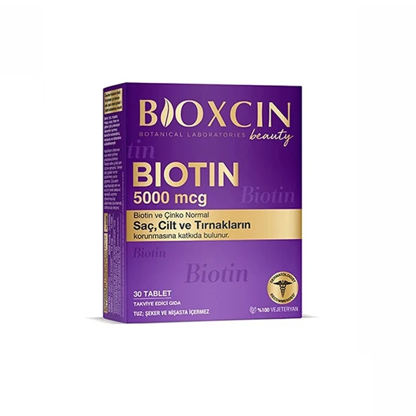 Bioxcin Biotin 5000 mcg Takviye Edici Gıda 30 Tablet ürün görseli