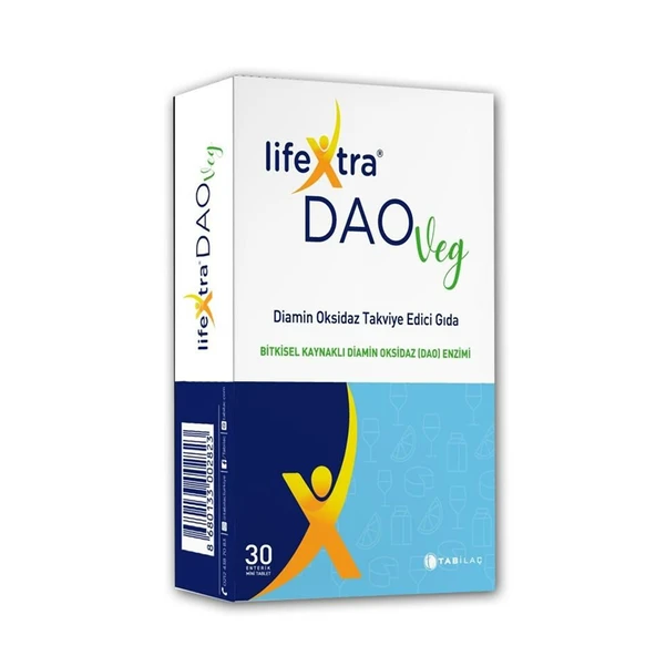 LifeXtra DAOVeg Diamin Oksidaz Takviye Edici Gıda 30 Tablet ürün görseli