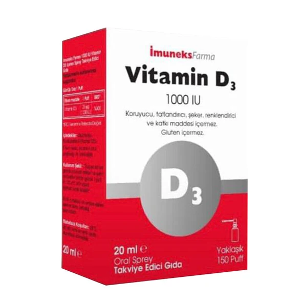 Imuneks Vitamin D3 1000 IU 20 ml ürün görseli