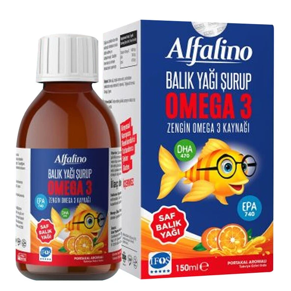 Alfalino Omega 3 Balık Yağı Şurup 150 ml ürün görseli