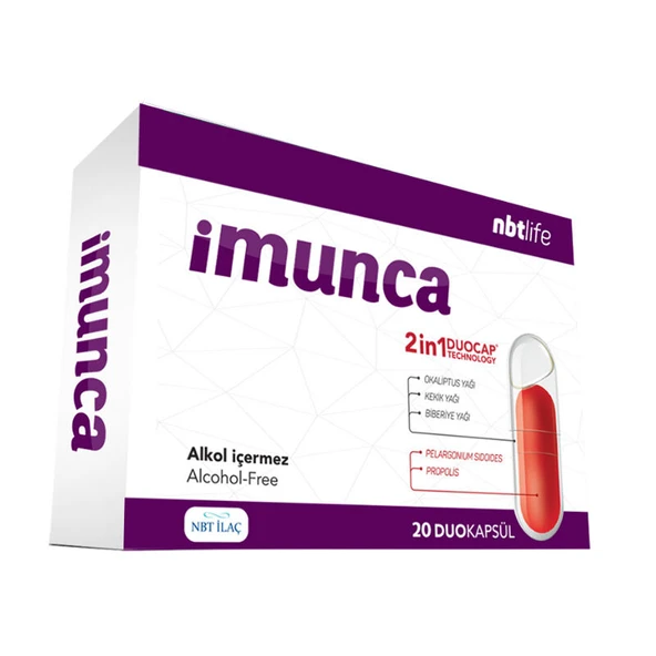 Nbt Life İmunca Takviye Edici Gıda 20 Kapsül ürün görseli