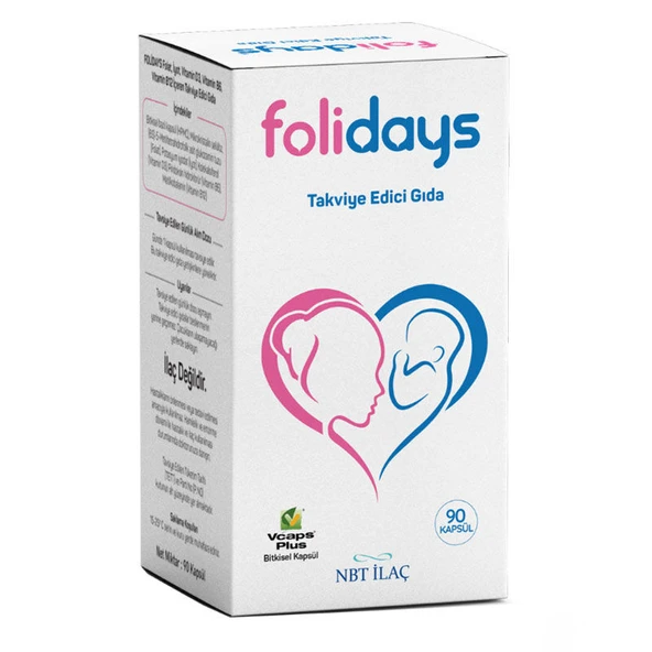 NBT Folidays Takviye Edici Gıda 90 Kapsül ürün görseli