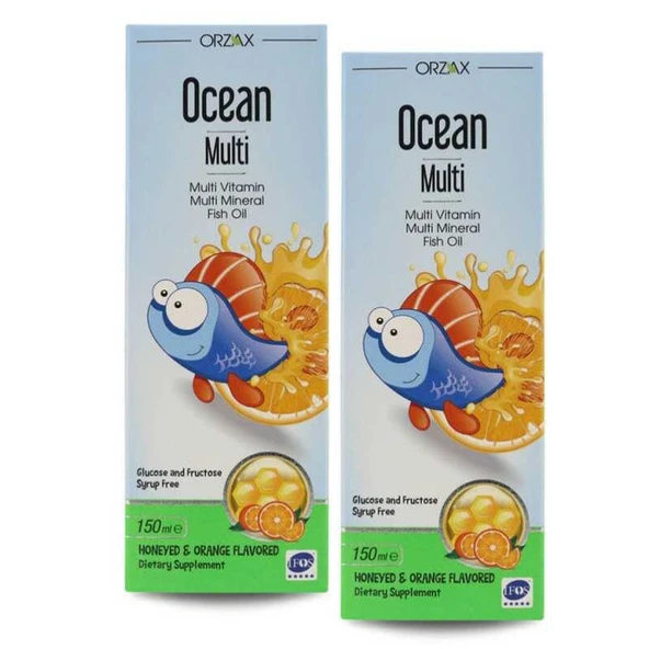 Orzax Ocean Multi Ballı - Portakal Aromalı Takviye Edici Şurup 150 ml 2.'si %50 İNDİRİMLİ ürün görseli