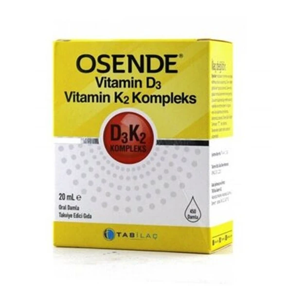 Osende Vitamin D3 K2 Complex Takviye Edici Gıda 20 ml ürün görseli