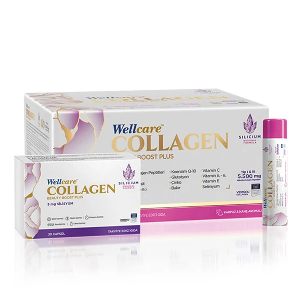 Wellcare Collagen Beauty Boost 5.500 mg 30 Tüp ve 30 Kapsül (Karpuz ve Nane Aromalı) ürün görseli