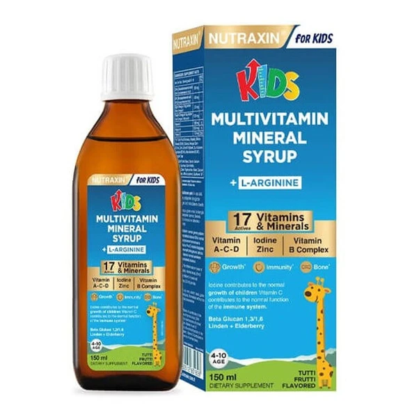 Nutraxin Kids Multivitamin Mineral Şurup 150 ml ürün görseli
