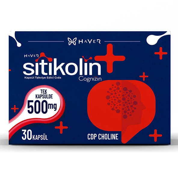 Sitikolin Cognizin 500 mg 30 Kapsül ürün görseli