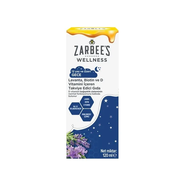 Zarbees Wellness Lavanta, Biotin ve D Vitamini İçeren Takviye Edici Gıda 120 ml ürün görseli