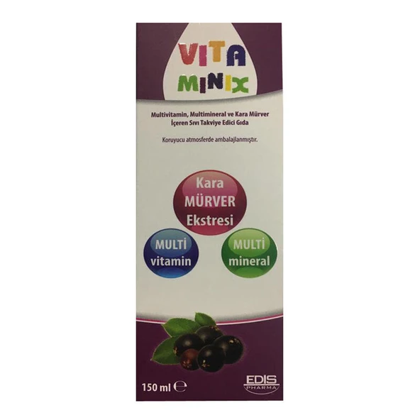 Vita Minix Multivitamin İçerikli Sıvı Takviye Edici Gıda 150 ml ürün görseli