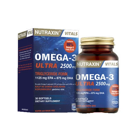 Nutraxin Omega-3 Ultra 2500 mg 30 Yumuşak Kapsül ürün görseli