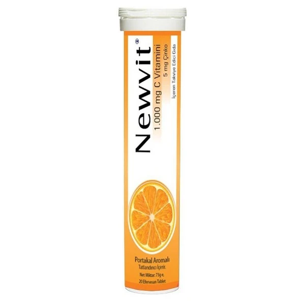 Newvit 1.000 mg C Vitamini İçeren Takviye Edici Gıda 20 Tablet ürün görseli