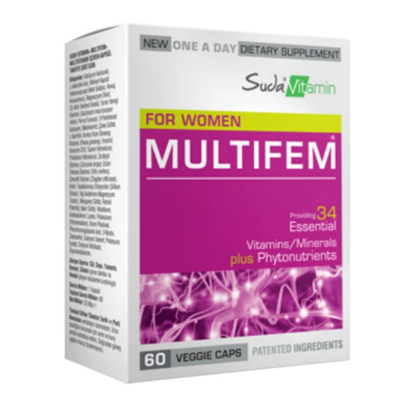 Suda Vitamin Multifem Multivitamin 60 Kapsül ürün görseli