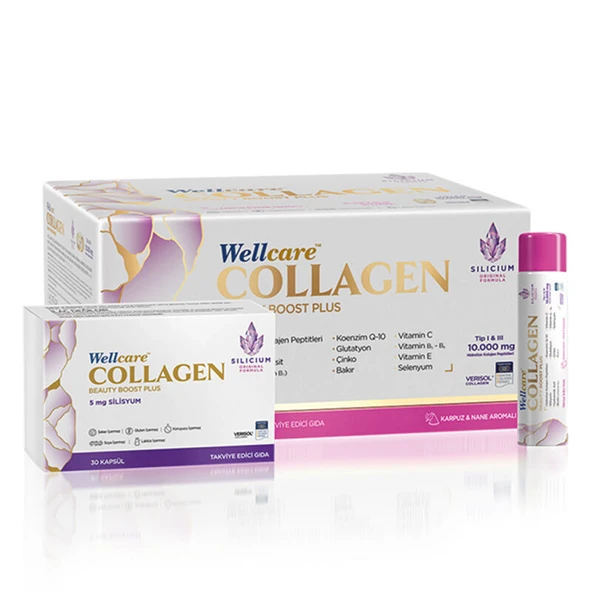 Wellcare Collagen Beauty Boost 10.000 mg 30 Tüp ve 30 Kapsül ürün görseli