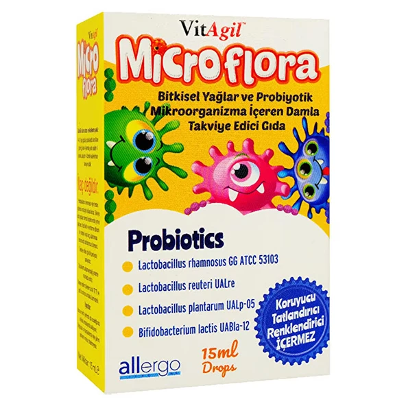 VitAgil Microflora Probiyotik Damla İçeren Takviye Edici Gıda15 ml ürün görseli