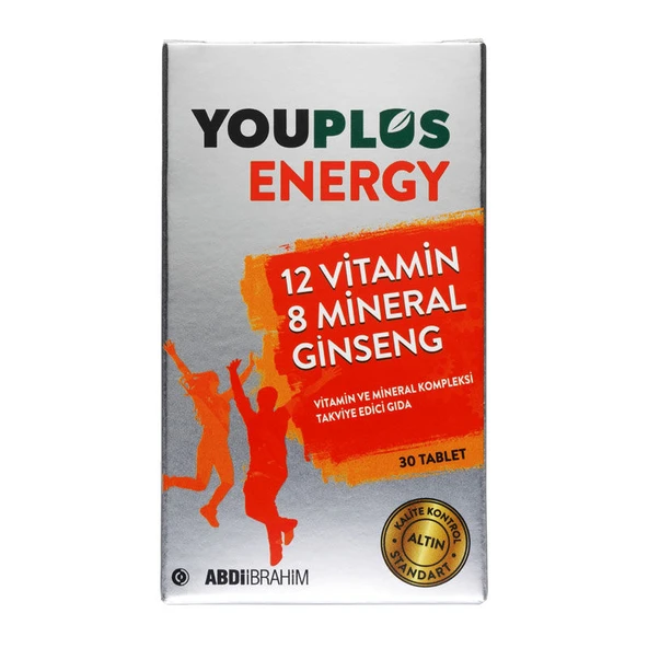 Youplus Energy Vitamin ve Mineral Kompleksi 30 Tablet ürün görseli