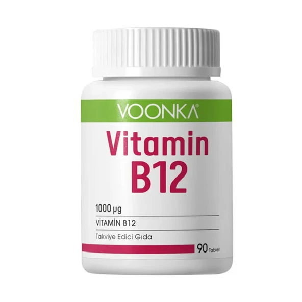Voonka Vitamin B12 İçerikli Takviye Edici Gıda 90 Tablet ürün görseli