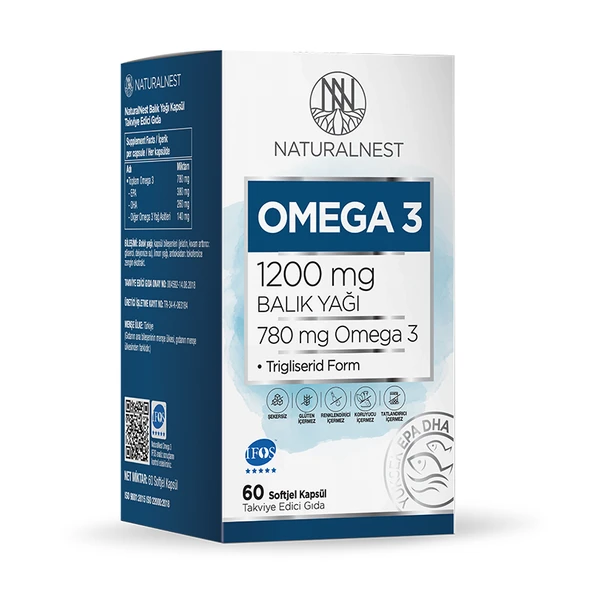 Naturalnest Omega 3 1200 Mg 60 Kapsül ürün görseli