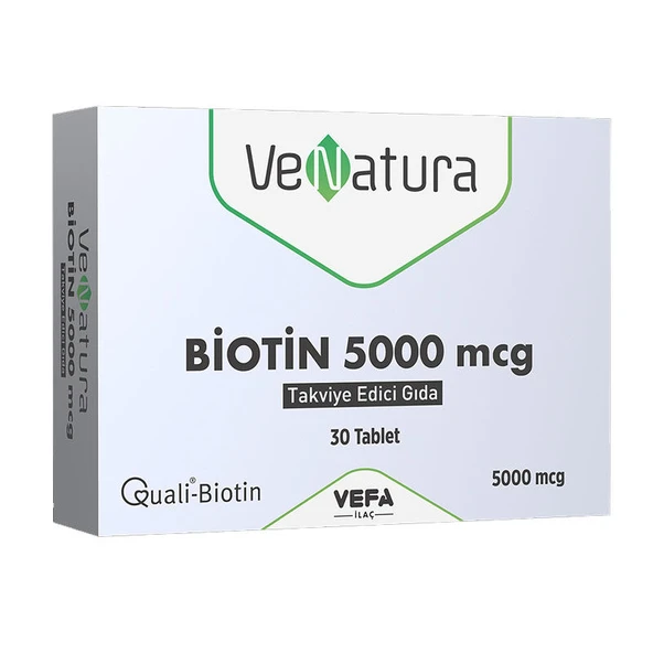 VeNatura Biotin 5000 mcg Takviye Edici Gıda 30 Tablet ürün görseli