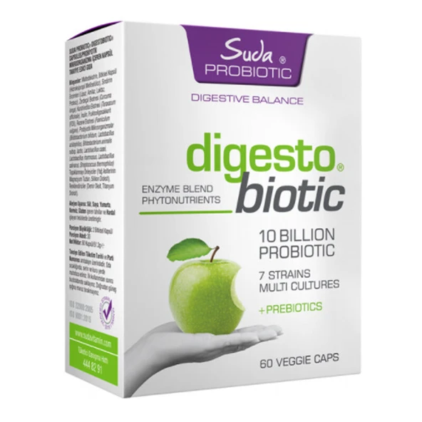 Suda Probiotic Digestobiotic Takviye Edici Gıda 60 Kapsül ürün görseli